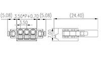 0225-07XX 0.138 Inch (in) Pitch Diameter Printed Circuit Board (PCB) Connector-Plug - 2