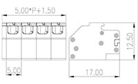 0191-02XX 0.197 Inch (in) Pitch Diameter Printed Circuit Board (PCB) Connector-Plug - 2