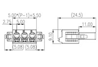 0226-02XX 0.197 Inch (in) Pitch Diameter Printed Circuit Board (PCB) Connector-Plug - 2