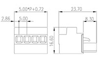 5ESV-XXP 0.197 Inch (in) Pitch Diameter Printed Circuit Board (PCB) Connector-Plug - 2