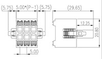 0161-02XX 0.197 Inch (in) Pitch Diameter Printed Circuit Board (PCB) Connector-Plug - 2