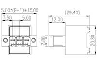 0161-11XX 0.197 Inch (in) Pitch Diameter Printed Circuit Board (PCB) Connector Socket - 2