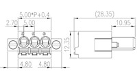 0227-01XX 0.197 Inch (in) Pitch Diameter Printed Circuit Board (PCB) Connector-Plug - 2