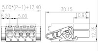 0227-04XX 0.197 Inch (in) Pitch Diameter Printed Circuit Board (PCB) Connector-Plug - 2