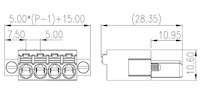 0227-06XX 0.197 Inch (in) Pitch Diameter Printed Circuit Board (PCB) Connector-Plug - 2