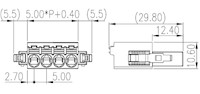 0227-07XX 0.197 Inch (in) Pitch Diameter Printed Circuit Board (PCB) Connector-Plug - 2