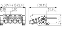 0227-09XX 0.197 Inch (in) Pitch Diameter Printed Circuit Board (PCB) Connector-Plug - 2