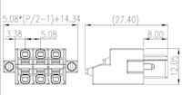 0225-04XX 0.200 Inch (in) Pitch Diameter Printed Circuit Board (PCB) Connector-Plug - 2