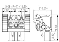 2ESDSVK-XXP 0.200 Inch (in) Pitch Diameter Printed Circuit Board (PCB) Connector-Plug - 2