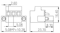 2ESVM-XXP 0.200 Inch (in) Pitch Diameter Printed Circuit Board (PCB) Connector-Plug - 2