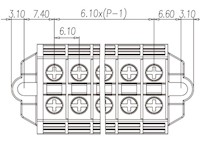 0184-81XX 0.394 Inch (in) Pitch Diameter Printed Circuit Board (PCB) Connector-Plug