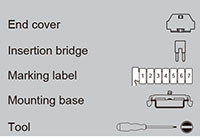 Spring Clamp Connection DIN Rail Terminal Block - 3