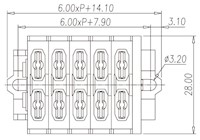 PM2.5WSA 18 Millimeter (mm) Width Spring Clamp Connection DIN Rail Terminal Block - 2