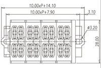 PMM2.5WSA 18 Millimeter (mm) Width Spring Clamp Connection DIN Rail Terminal Block - 2