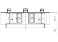 AK2.5PPN 10 Millimeter (mm) Width Spring Clamp Connection DIN Rail Terminal Block - 2