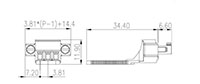 EC381LM-XXP 0.15 Inch (in) Pitch Diameter Printed Circuit Board (PCB) Terminal Block - 2