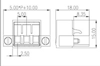 5ESDAM-XXP 0.197 Inch (in) Pitch Diameter Printed Circuit Board (PCB) Connector-Plug - 2