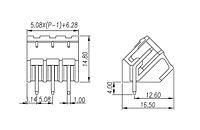 2EHDAC-XXP 0.200 Inch (in) Pitch Diameter Printed Circuit Board (PCB) Connector Socket - 2