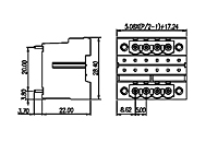 2EHDBVM-XXP 0.200 Inch (in) Pitch Diameter Printed Circuit Board (PCB) Connector Socket - 2