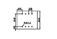 2EHDBVM-XXP 0.200 Inch (in) Pitch Diameter Printed Circuit Board (PCB) Connector Socket - 3