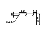 3EHDRC-XXP 0.300 Inch (in) Pitch Diameter Printed Circuit Board (PCB) Connector Socket - 3