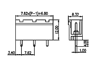 3EHDVC-XXP 0.300 Inch (in) Pitch Diameter Printed Circuit Board (PCB) Connector Socket - 2