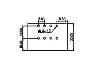 5EHDBRM-XXP 0.197 Inch (in) Pitch Diameter Printed Circuit Board (PCB) Connector Socket - 3