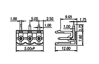 5EHDRR-XXP 0.197 Inch (in) Pitch Diameter Printed Circuit Board (PCB) Connector Socket - 2