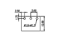 5EHDRR-XXP 0.197 Inch (in) Pitch Diameter Printed Circuit Board (PCB) Connector Socket - 3