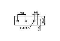 7EHDV-XXP 0.295 Inch (in) Pitch Diameter Printed Circuit Board (PCB) Connector Socket - 3