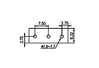 7EHDVC-XXP 0.295 Inch (in) Pitch Diameter Printed Circuit Board (PCB) Connector Socket - 3