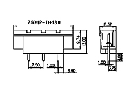 7EHDVM-XXP 0.295 Inch (in) Pitch Diameter Printed Circuit Board (PCB) Connector Socket - 2