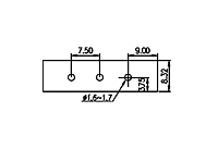 7EHDVM-XXP 0.295 Inch (in) Pitch Diameter Printed Circuit Board (PCB) Connector Socket - 3