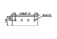 ECH508V-XXP 0.200 Inch (in) Pitch Diameter Printed Circuit Board (PCB) Connector Socket - 3