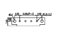 ECH508VM-XXP 0.200 Inch (in) Pitch Diameter Printed Circuit Board (PCB) Connector Socket - 3