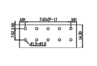 ECH762V-XXP 0.300 Inch (in) Pitch Diameter Printed Circuit Board (PCB) Connector Socket - 3