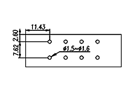 ECH762VM-XXP 0.300 Inch (in) Pitch Diameter Printed Circuit Board (PCB) Connector Socket - 3