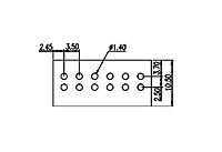 0156-20XXL 0.138 Inch (in) Pitch Diameter Printed Circuit Board (PCB) Connector Socket - 3