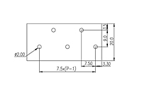 DT-123HVR-XXP 0.295 Inch (in) Pitch Diameter Printed Circuit Board (PCB) Terminal Block - 3