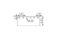 EEK381V-XXP 0.15 Inch (in) Pitch Diameter Printed Circuit Board (PCB) Terminal Block - 3