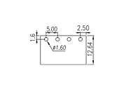 EEK500V-XXP 0.197 Inch (in) Pitch Diameter Printed Circuit Board (PCB) Terminal Block - 3