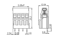 EEK508V-XXP 0.2 Inch (in) Pitch Diameter Printed Circuit Board (PCB) Terminal Block - 2