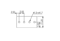 EHK5V-XXP 0.197 Inch (in) Pitch Diameter Printed Circuit Board (PCB) Terminal Block - 3