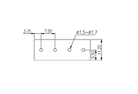 EHK7V-XXP 0.295 Inch (in) Pitch Diameter Printed Circuit Board (PCB) Terminal Block - 3