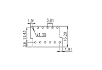 EK381V4L-XXP 0.15 Inch (in) Pitch Diameter Printed Circuit Board (PCB) Terminal Block - 3