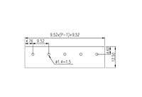 EK950V-XXP 0.375 Inch (in) Pitch Diameter Printed Circuit Board (PCB) Terminal Block - 3