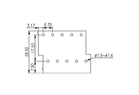 EKB635V-XXP 0.25 Inch (in) Pitch Diameter Printed Circuit Board (PCB) Terminal Block - 3