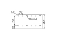 EKB762V-XXP 0.3 Inch (in) Pitch Diameter Printed Circuit Board (PCB) Terminal Block - 3