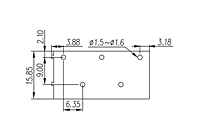 EPK635VS-XXP 0.25 Inch (in) Pitch Diameter Printed Circuit Board (PCB) Terminal Block - 3