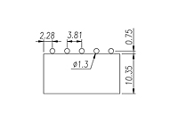 ESK381R-XXP 0.15 Inch (in) Pitch Diameter Printed Circuit Board (PCB) Terminal Block - 3